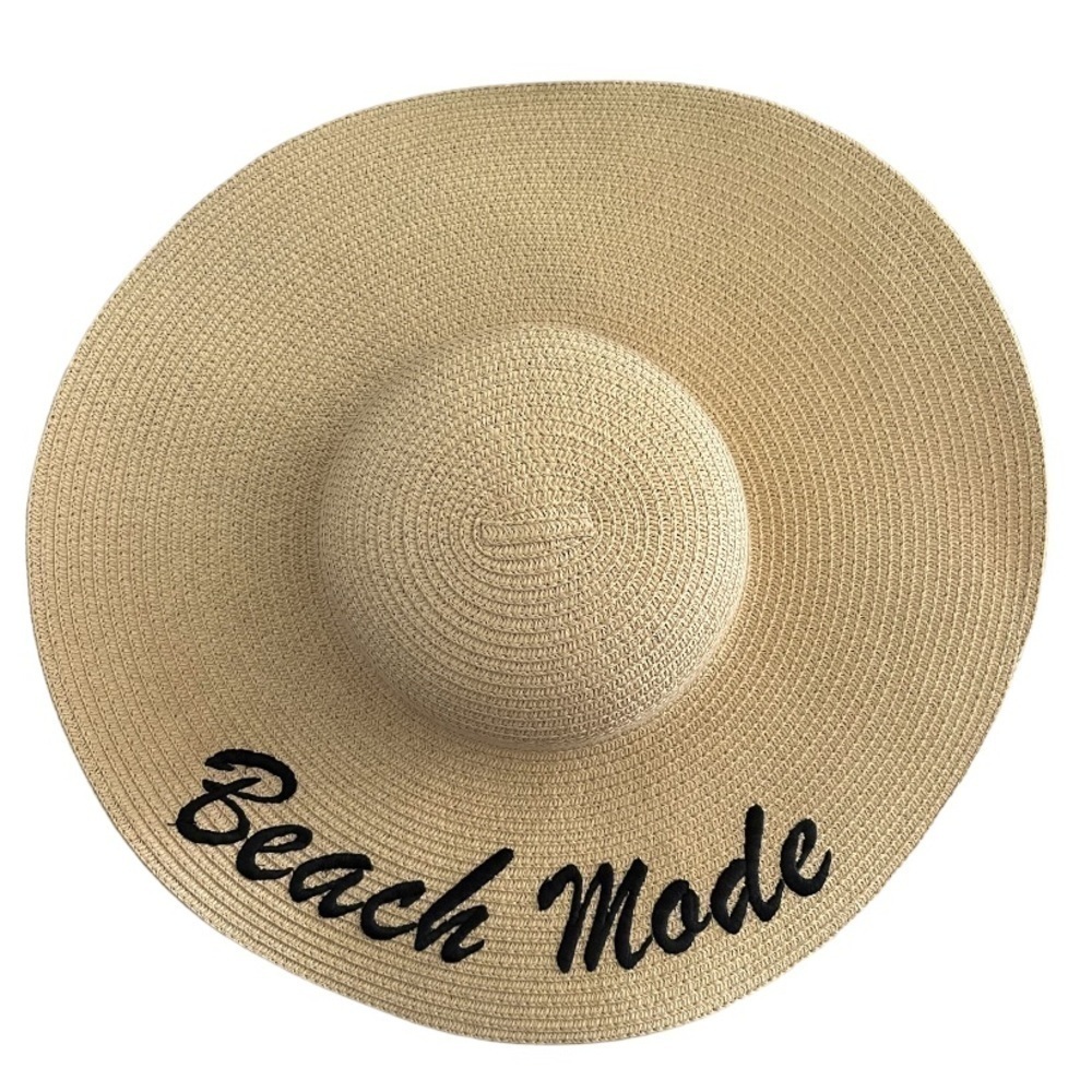 Cruise Club Expressions Floppy Beach Hat “Beach Mode” Embroidered Brim Sun Hat